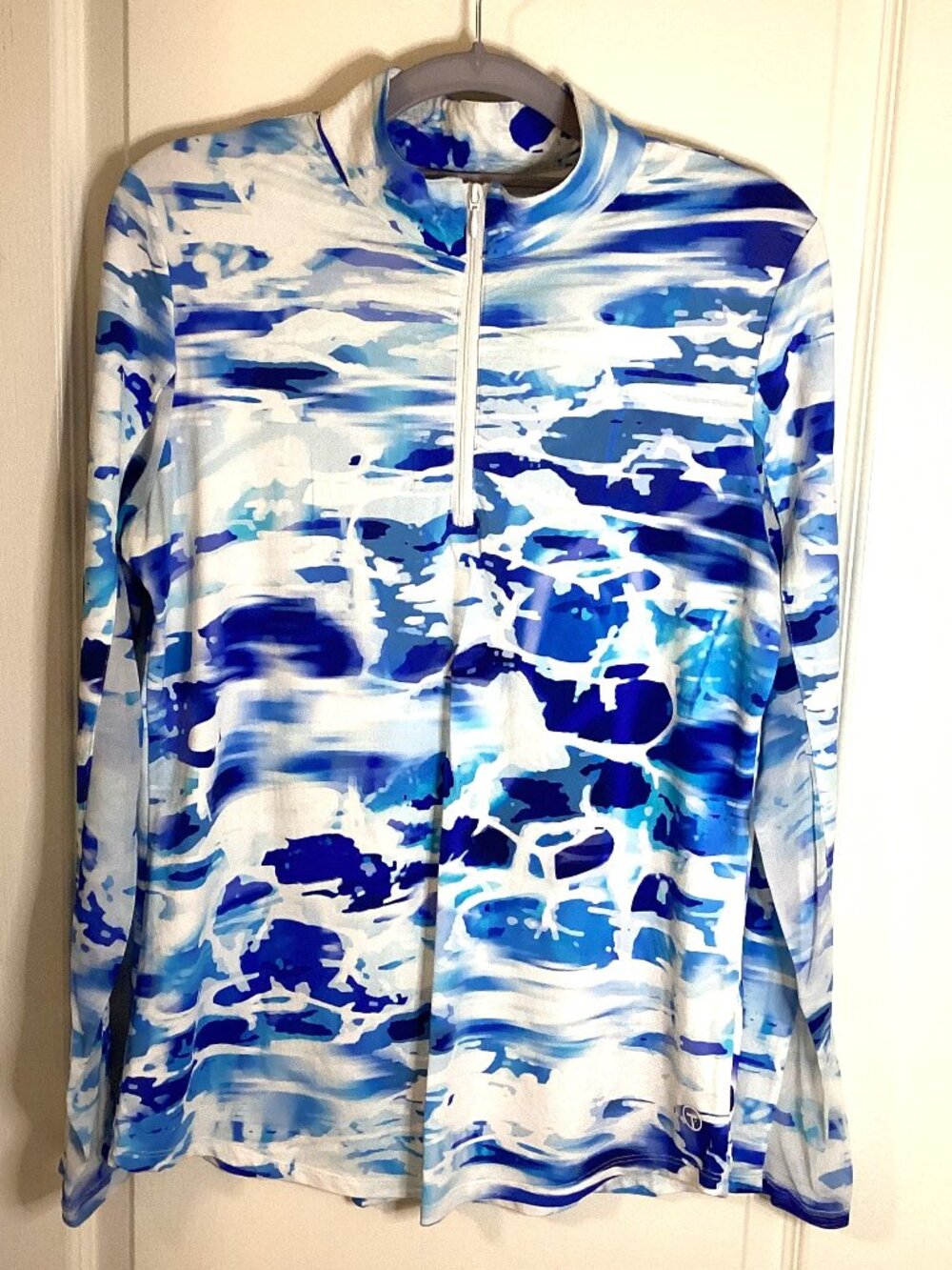 Tribal Sport Women's Activewear 3/4 Zip Long Sleeve Top Size M Jogging Running